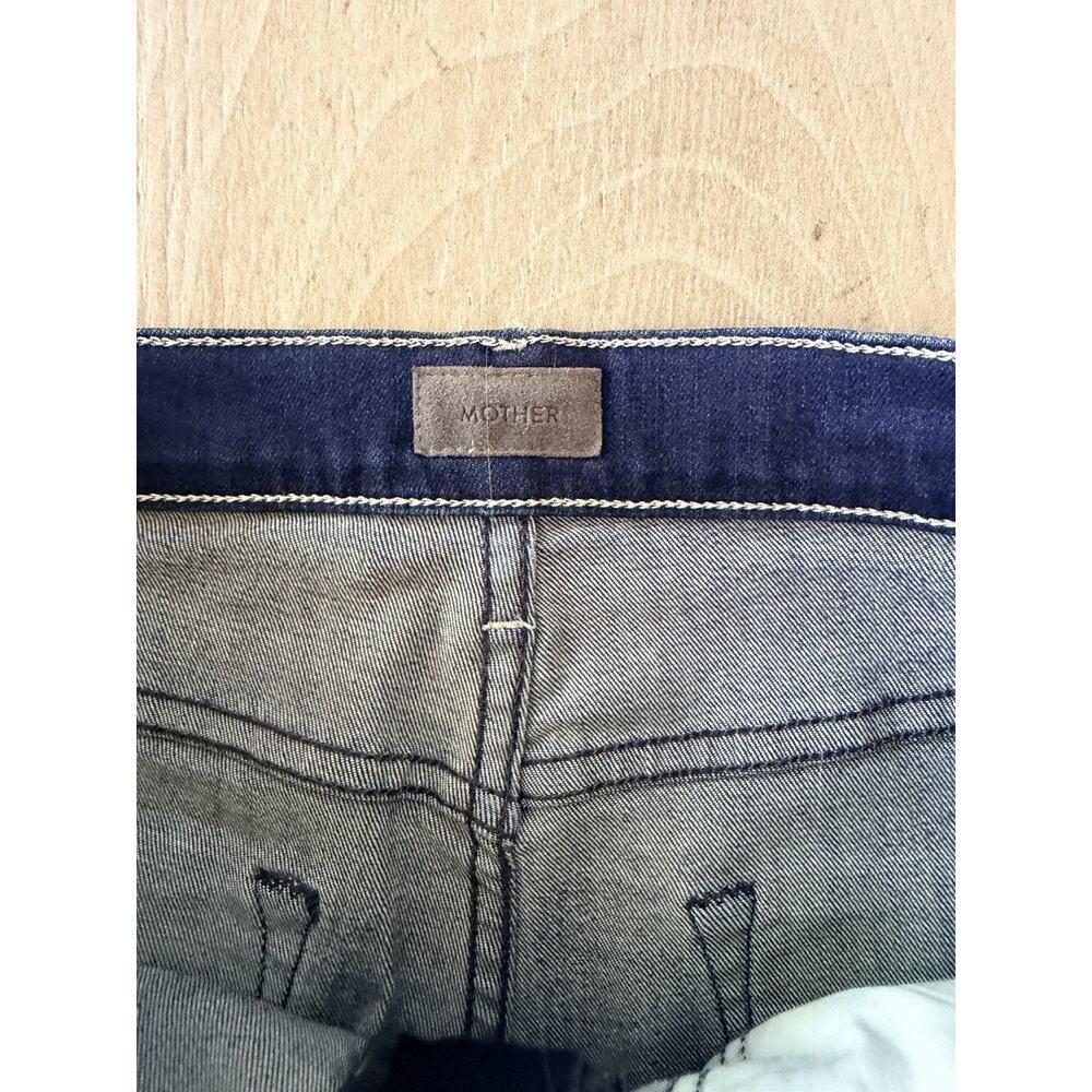 Mother The Hustler Sidewinder Jeans Tongue And Chic Side Slits Dark Wash 29 LSa - Picture 2 of 5